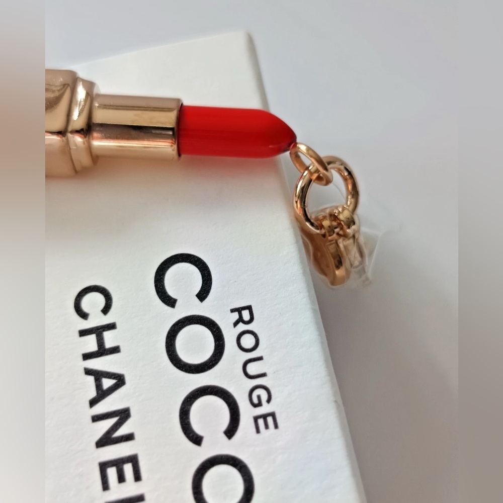 Chanel Rouge Coco Lipstick Keychain Charm in Red - Picture 3 of 5